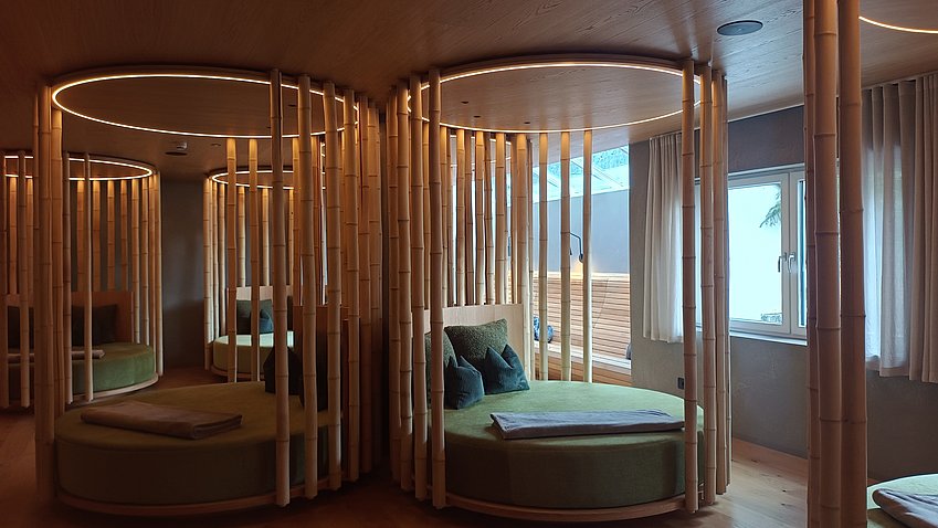Part of the relax area in the new zen-spa area.