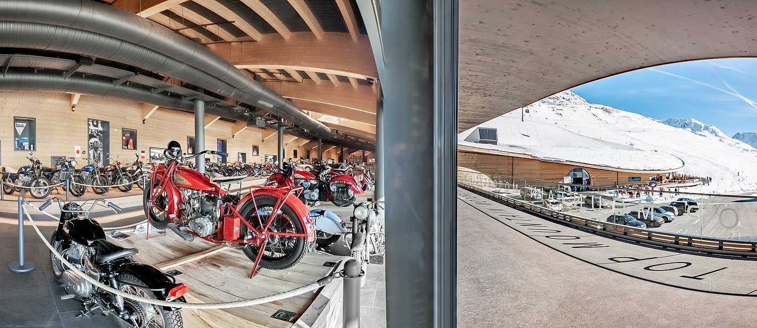 The topmountain crosspoint features a motorcycle museum! © Ötztal Tourismus; Photographer: Alexander Lohmann